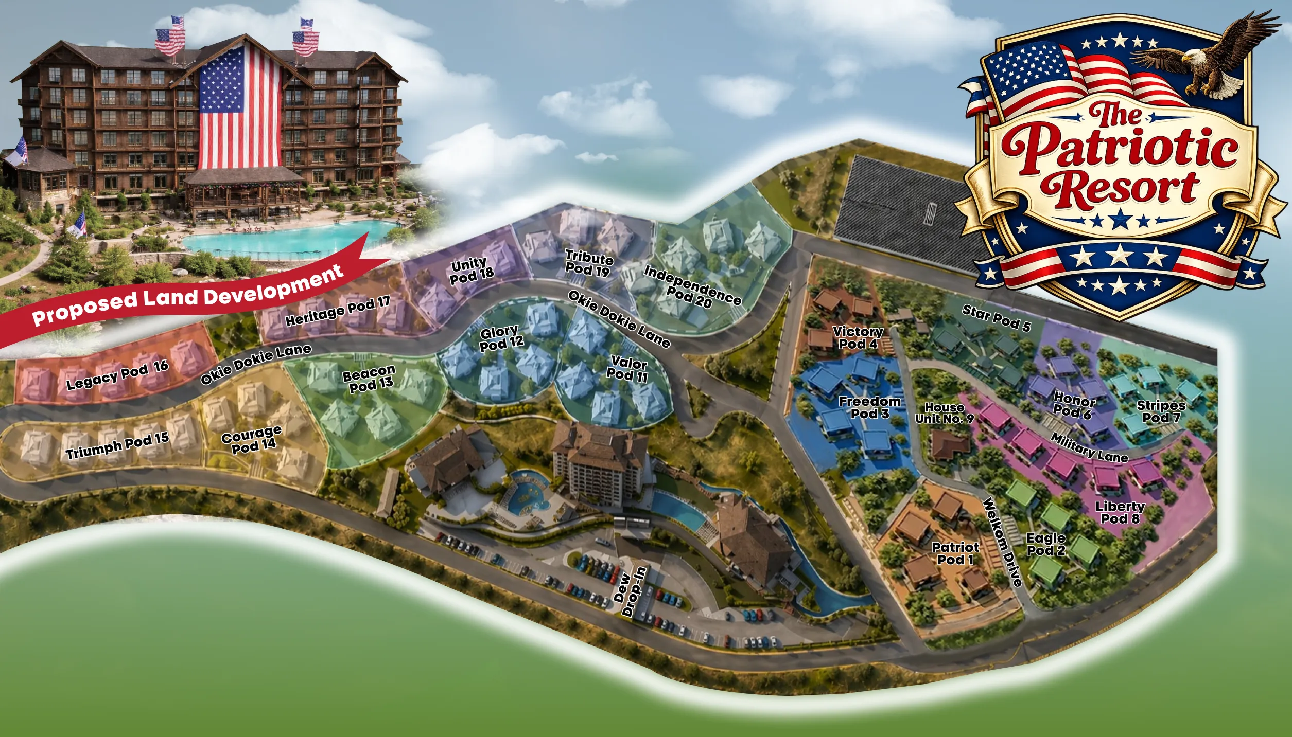 Phase 2 condo and amenity vision for The Patriotic Resort